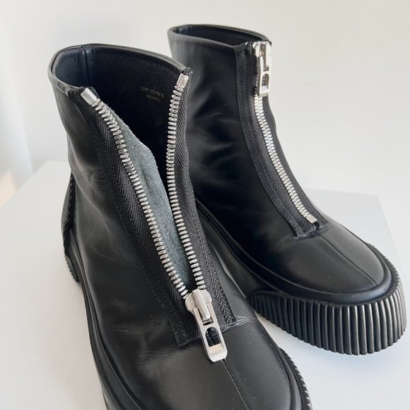 3.1 Phillip Lim black zip up Lela combat lugged platform ankle boots - Picture 6 of 14